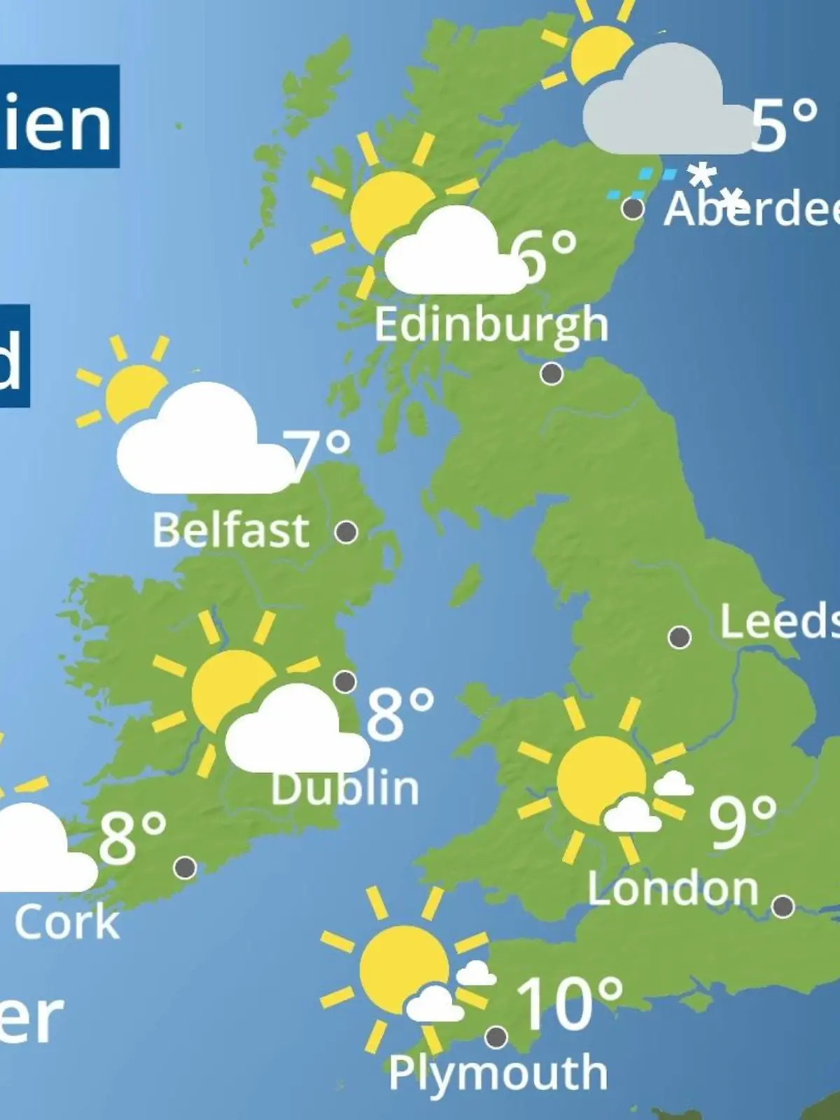 Bild zu: "England, Schottland, Wales: Wie wird das Wetter?"