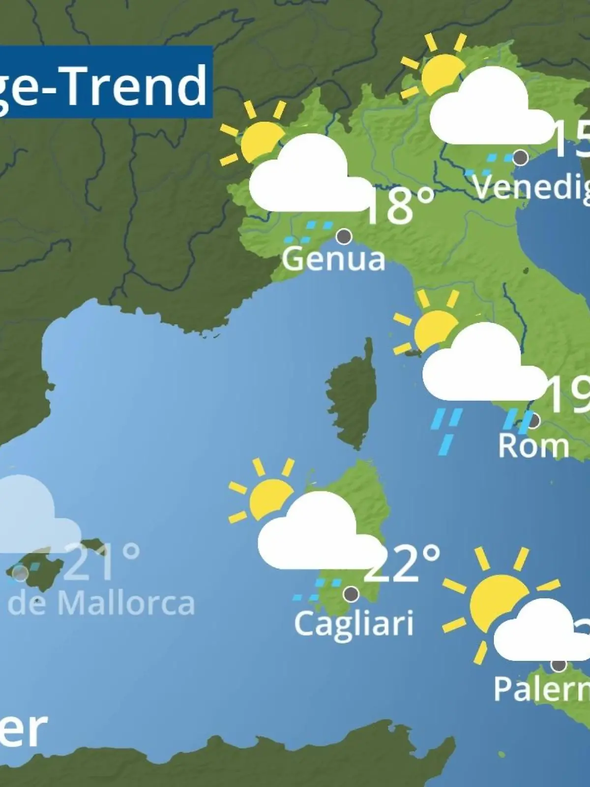 Bild zu: "Italien: Wie wird das Wetter?"