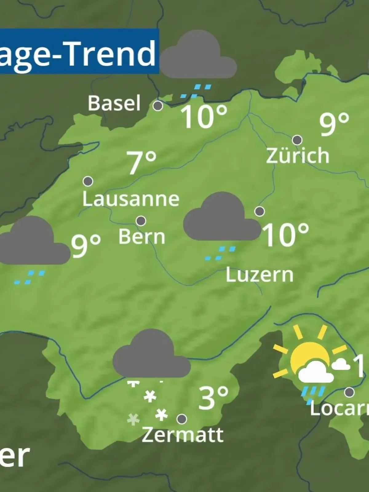 Bild zu: "Schweiz: Wie wird das Wetter?"