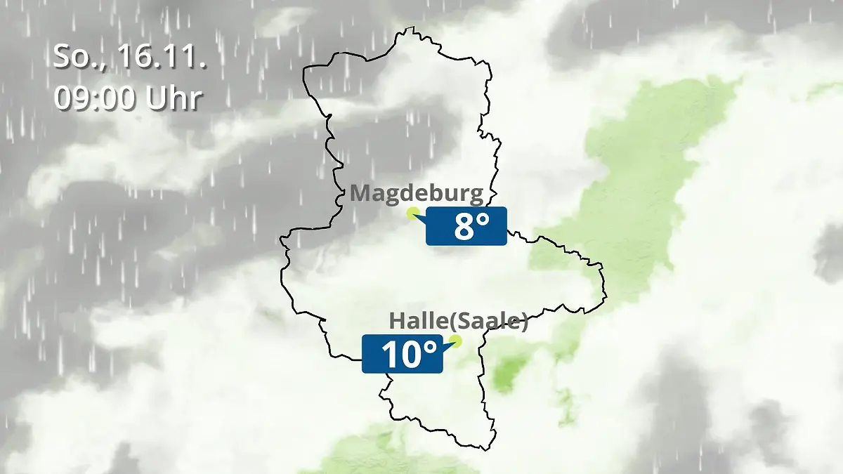 Sachsen-Anhalt: Wie wird das Wetter? Regen und Wolkenfilm für Halle und Magdeburg