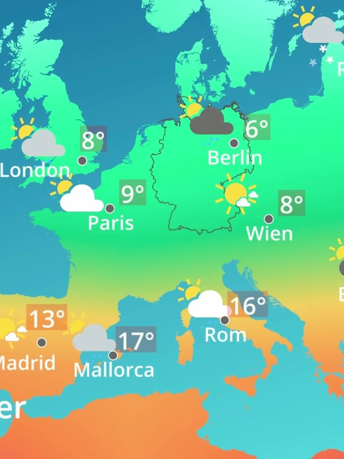Bild zu: "Europa: Wie wird das Wetter?"