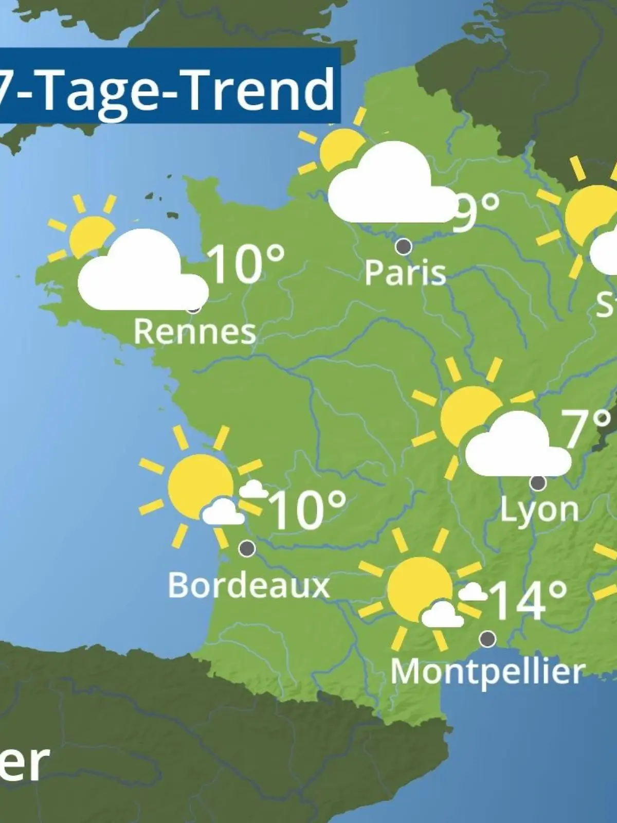 Bild zu: "Frankreich: Wie wird das Wetter?"