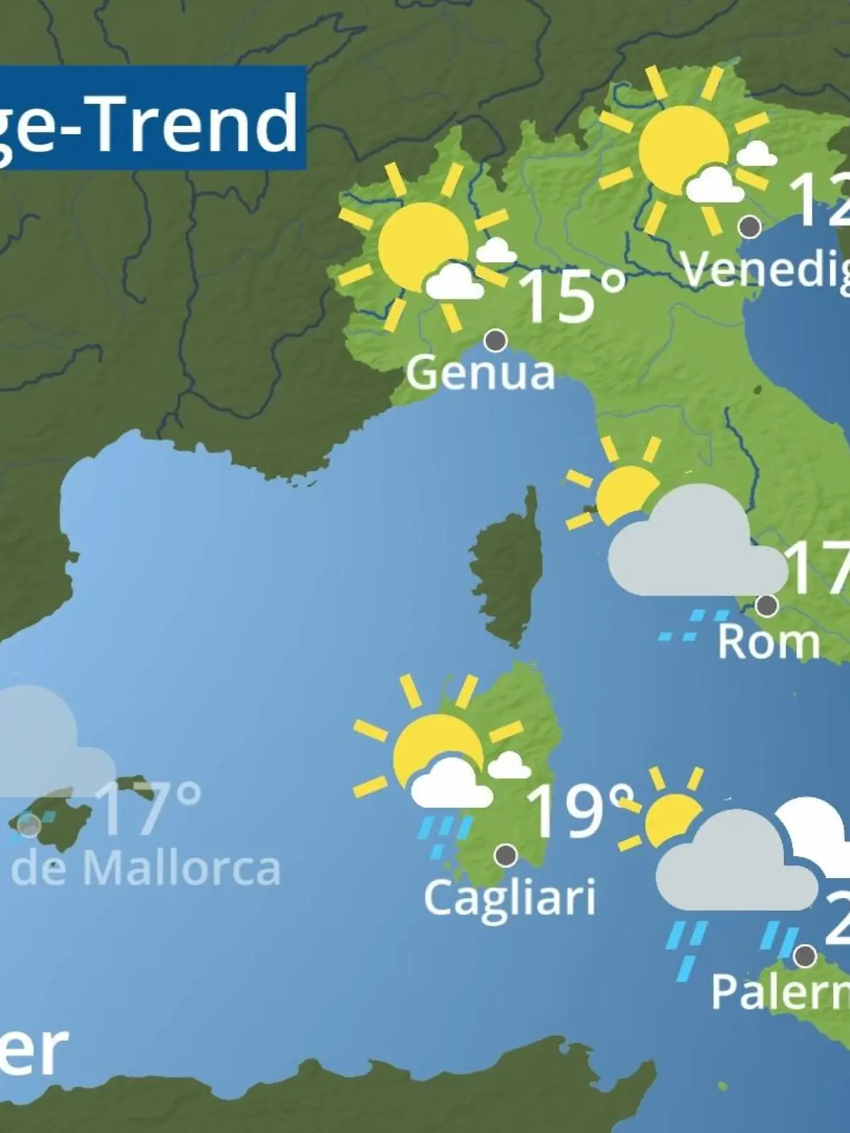 Bild zu: "Italien: Wie wird das Wetter?"