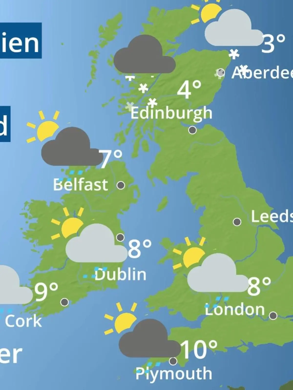 Bild zu: "England, Schottland, Wales: Wie wird das Wetter?"
