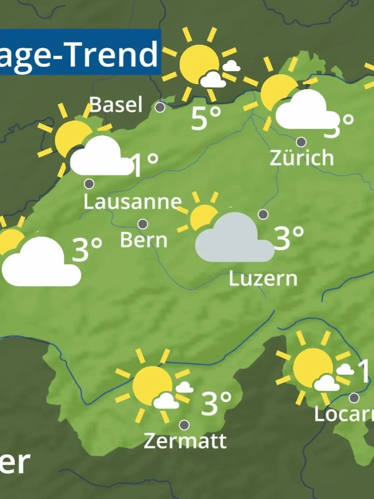 Bild zu: "Schweiz: Wie wird das Wetter?"
