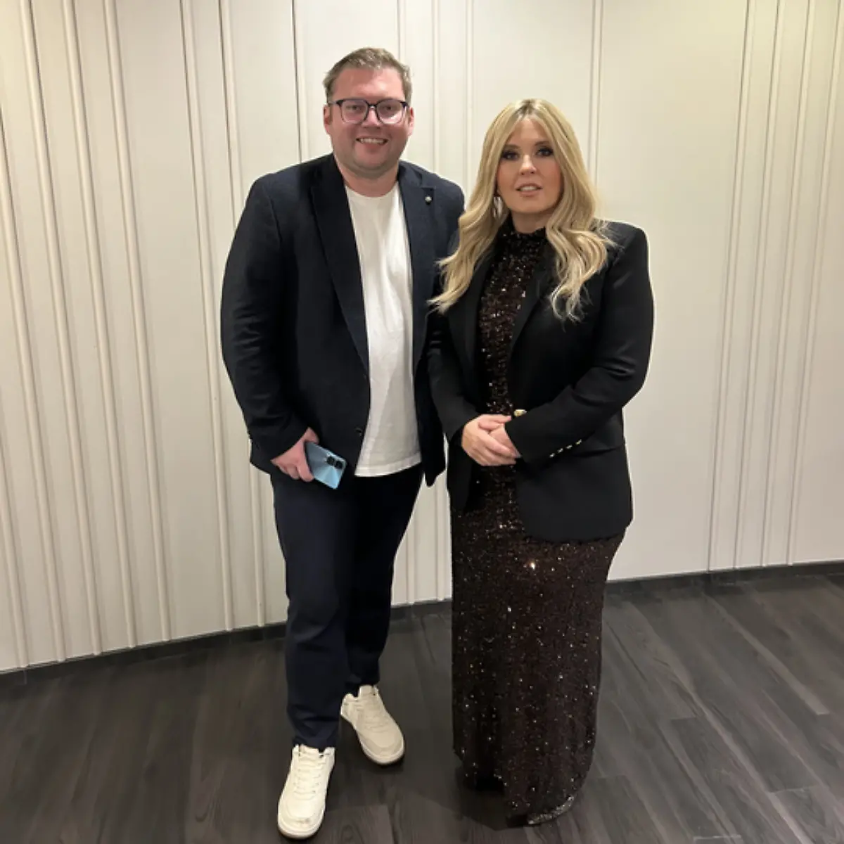 RTL-Reporter Kai Franzke Jr. traf Maite Kelly zum Interview auf der MS Artania.