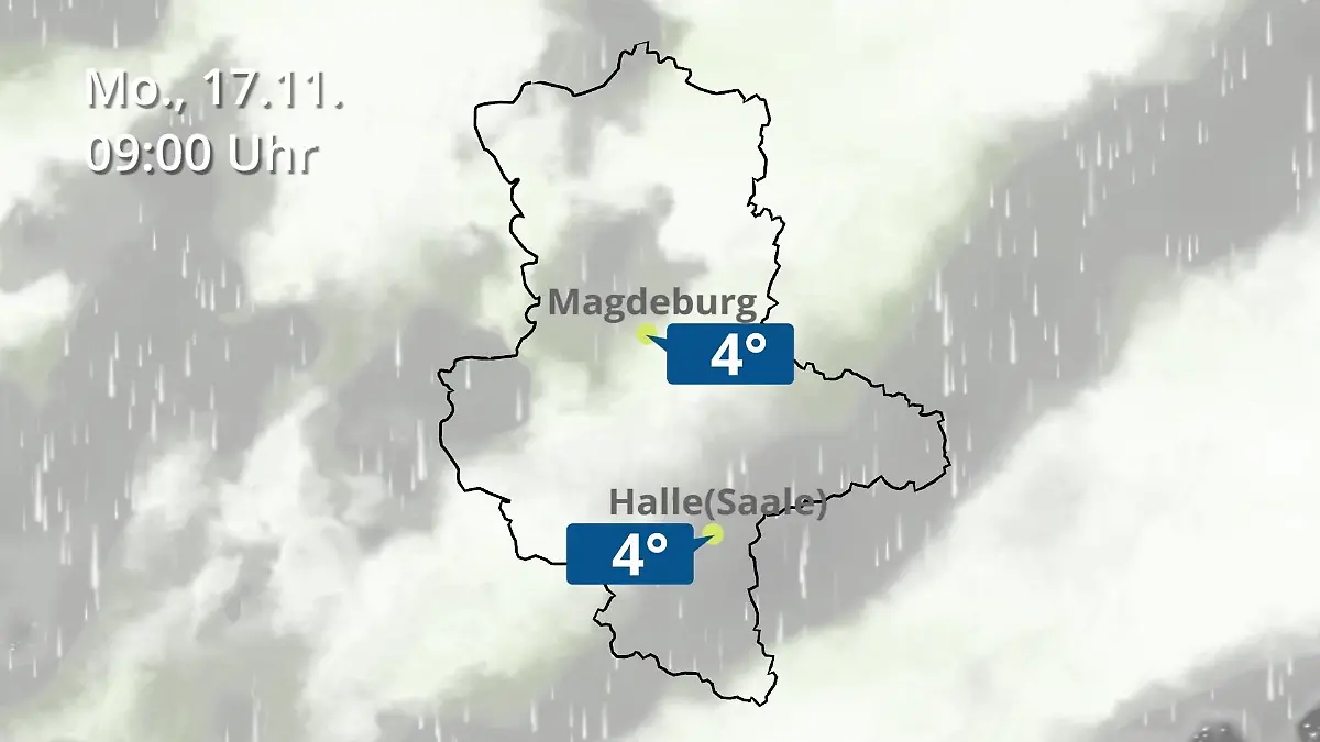Sachsen-Anhalt: Wie wird das Wetter? Regen und Wolkenfilm für Halle und Magdeburg