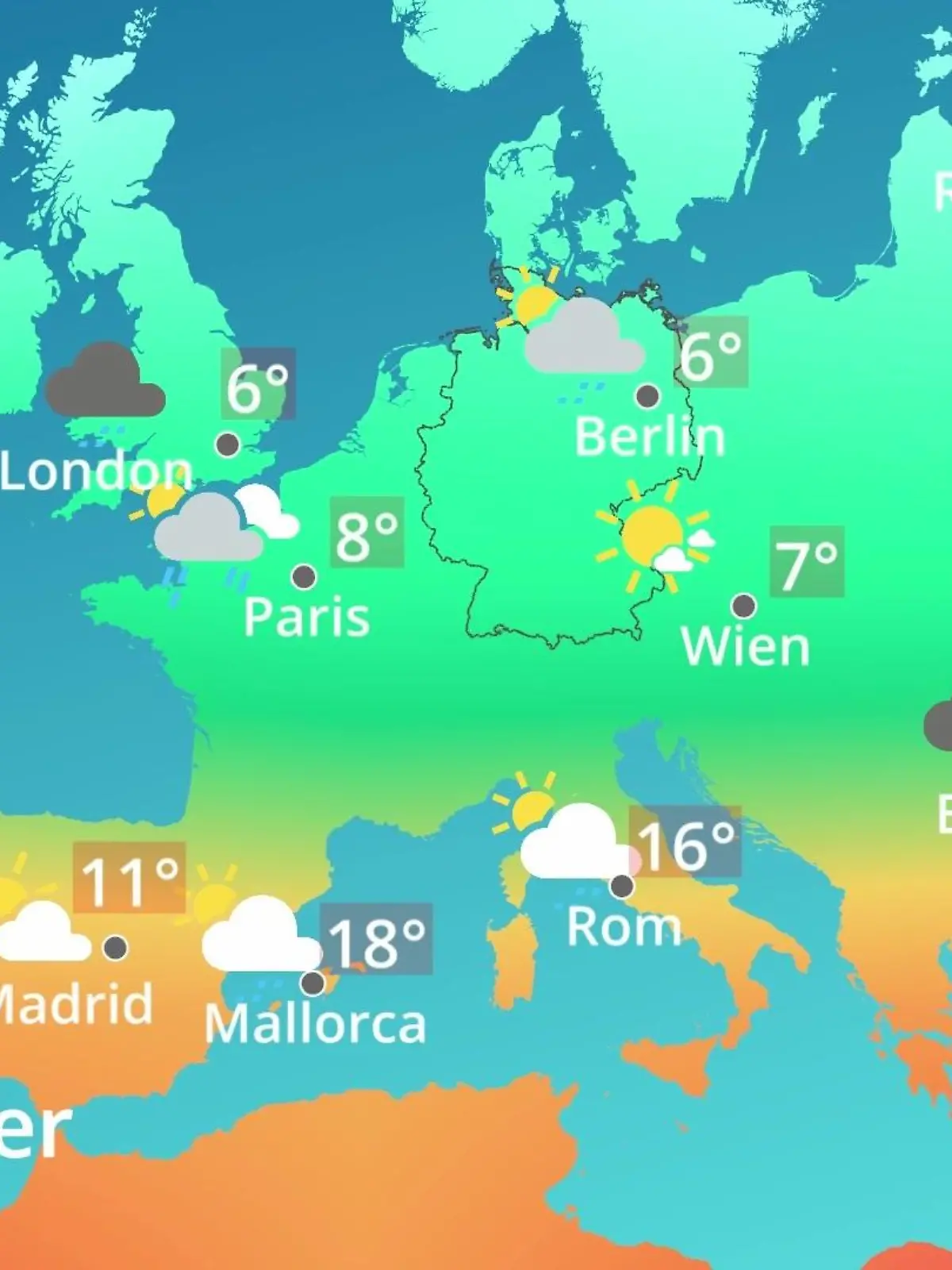 Bild zu: "Europa: Wie wird das Wetter?"