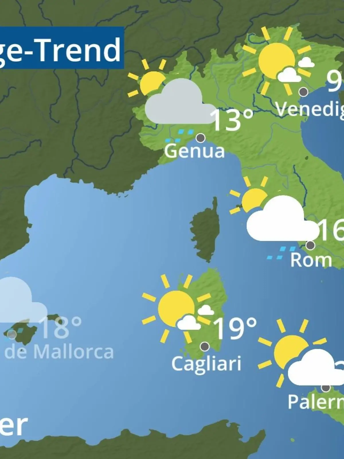 Bild zu: "Italien: Wie wird das Wetter?"