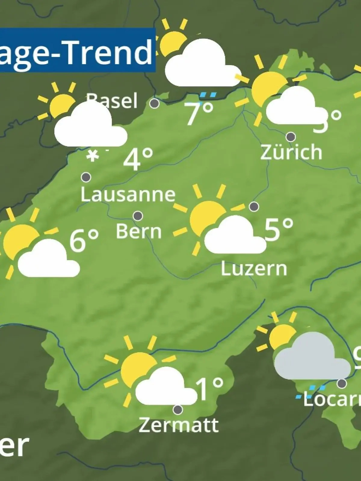 Bild zu: "Schweiz: Wie wird das Wetter?"