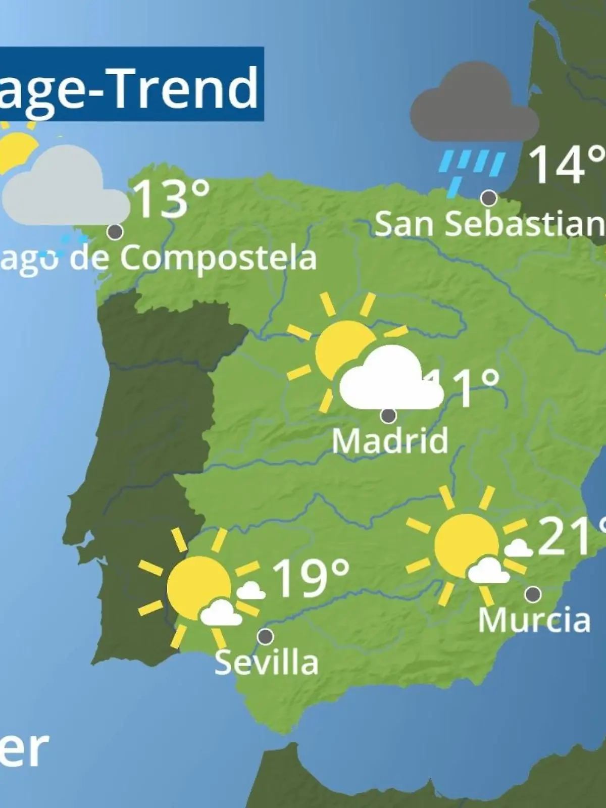 Bild zu: "Spanien: Wie wird das Wetter?"