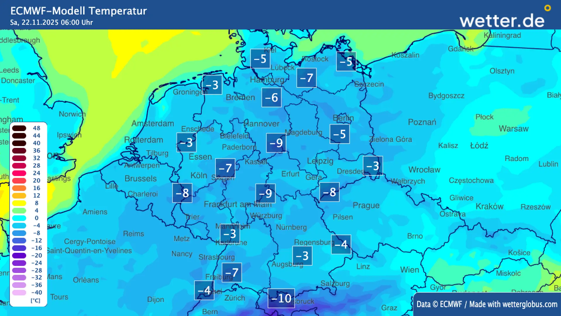 Nachts wird es überall frostig und zum Teil leider auch sehr glatt.
