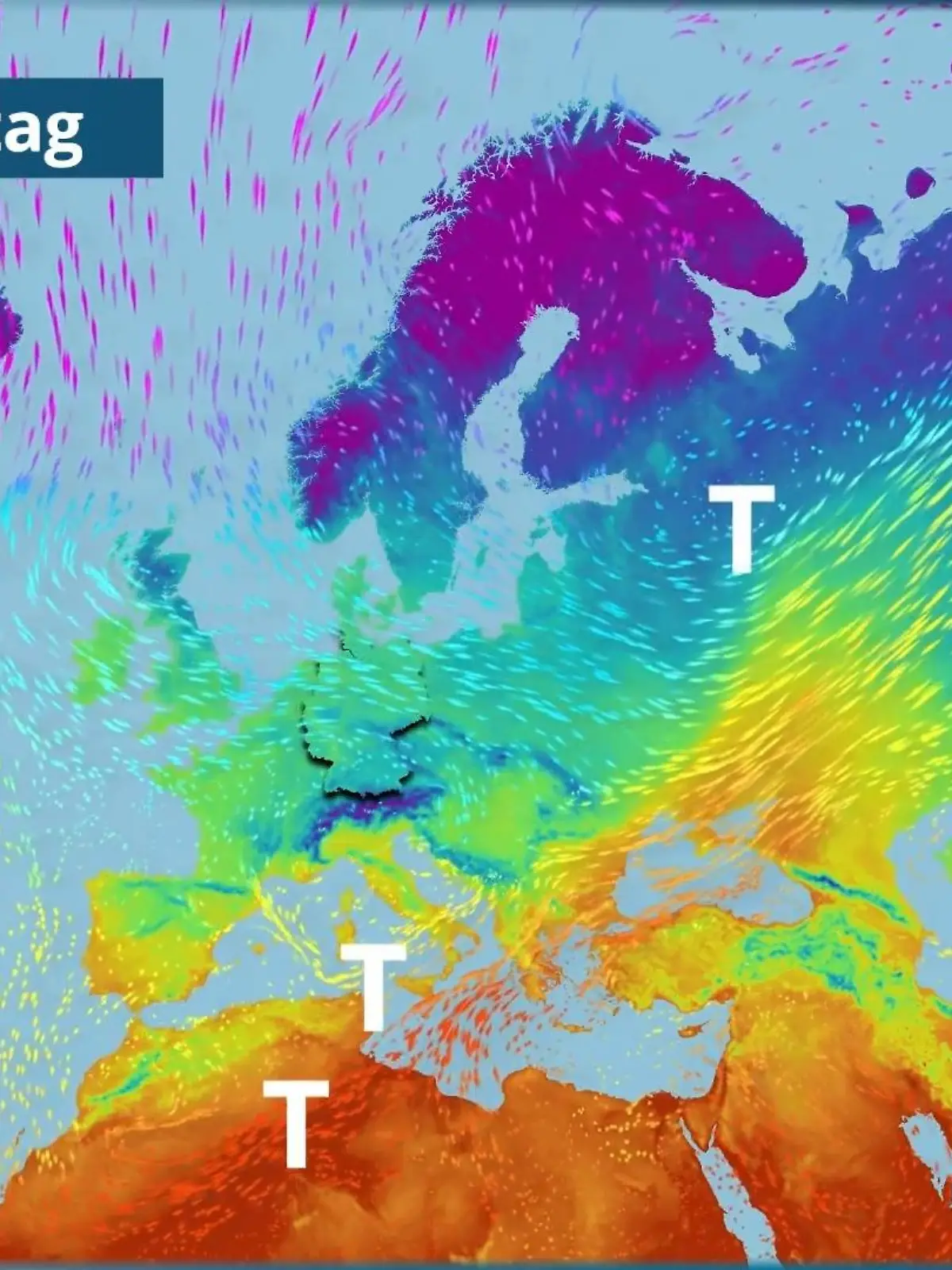 Bild zu: "So strömt die kalte Polarluft nach Deutschland"