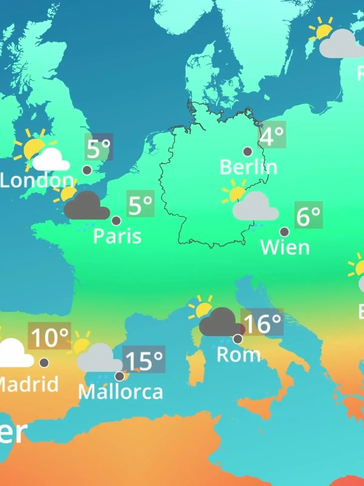 Bild zu: "Europa: Wie wird das Wetter?"