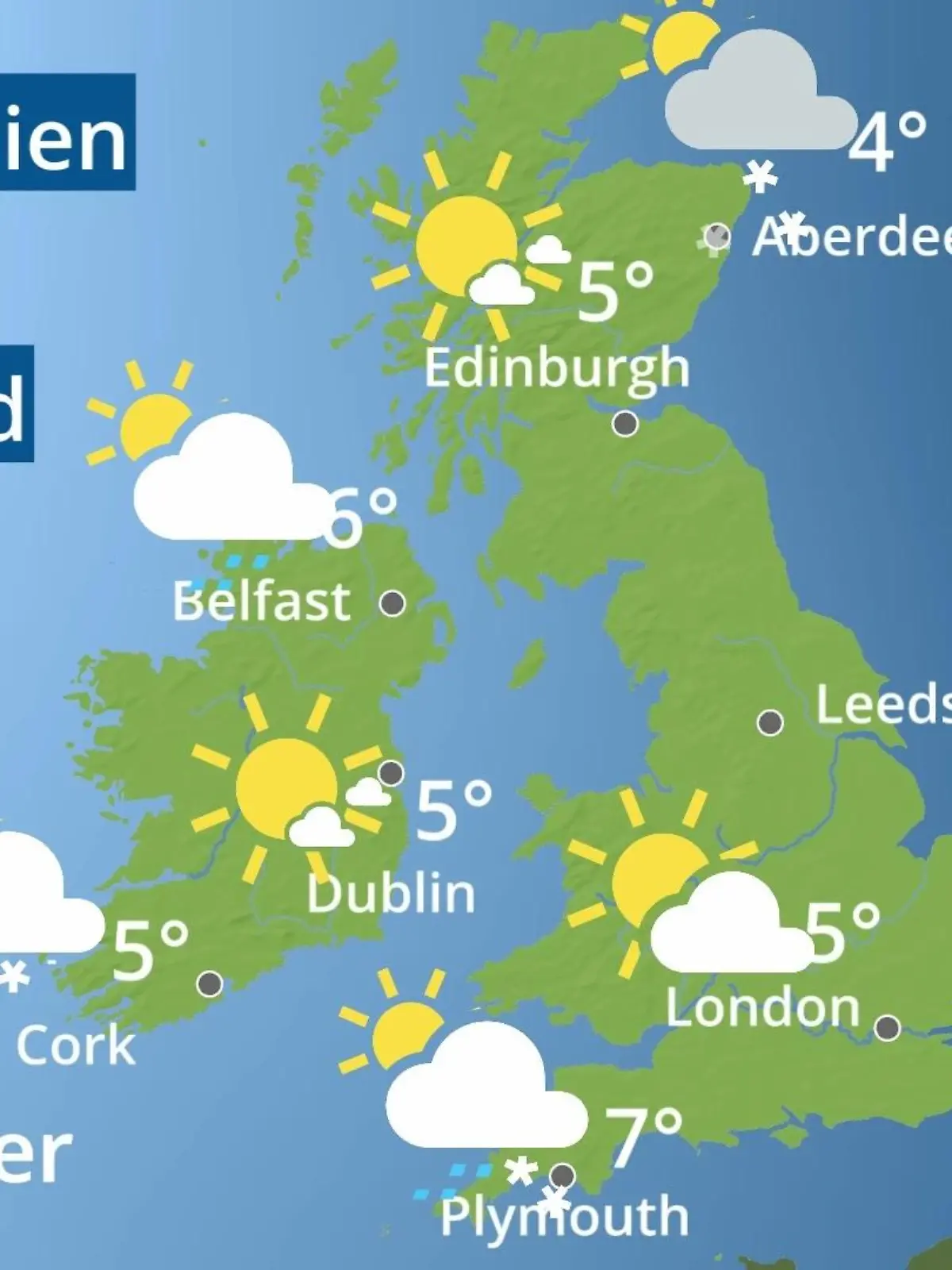 Bild zu: "England, Schottland, Wales: Wie wird das Wetter?"