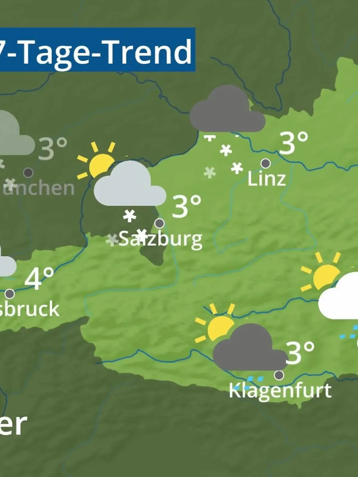 Bild zu: "Österreich: Wie wird das Wetter?"