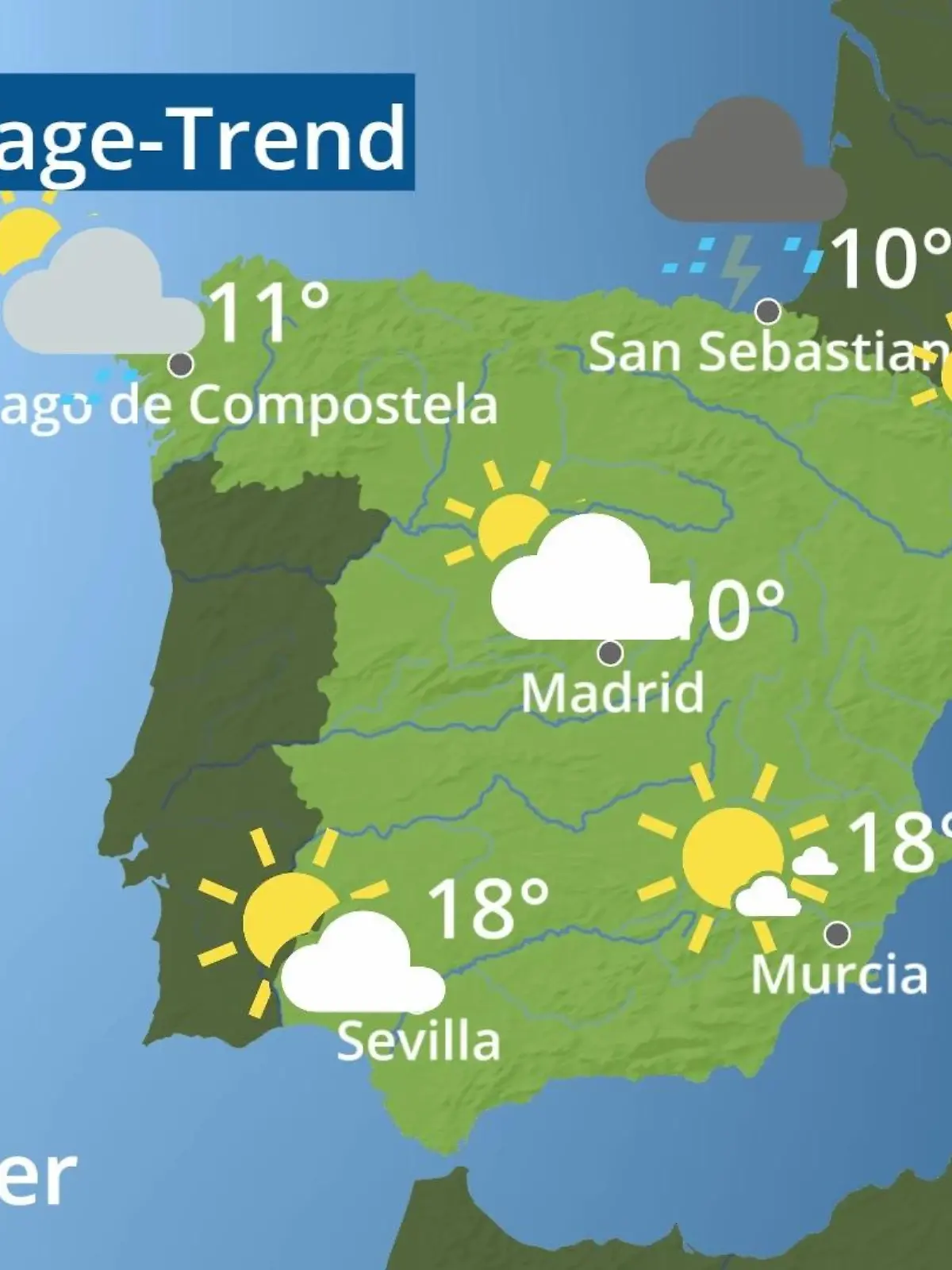 Bild zu: "Spanien: Wie wird das Wetter?"