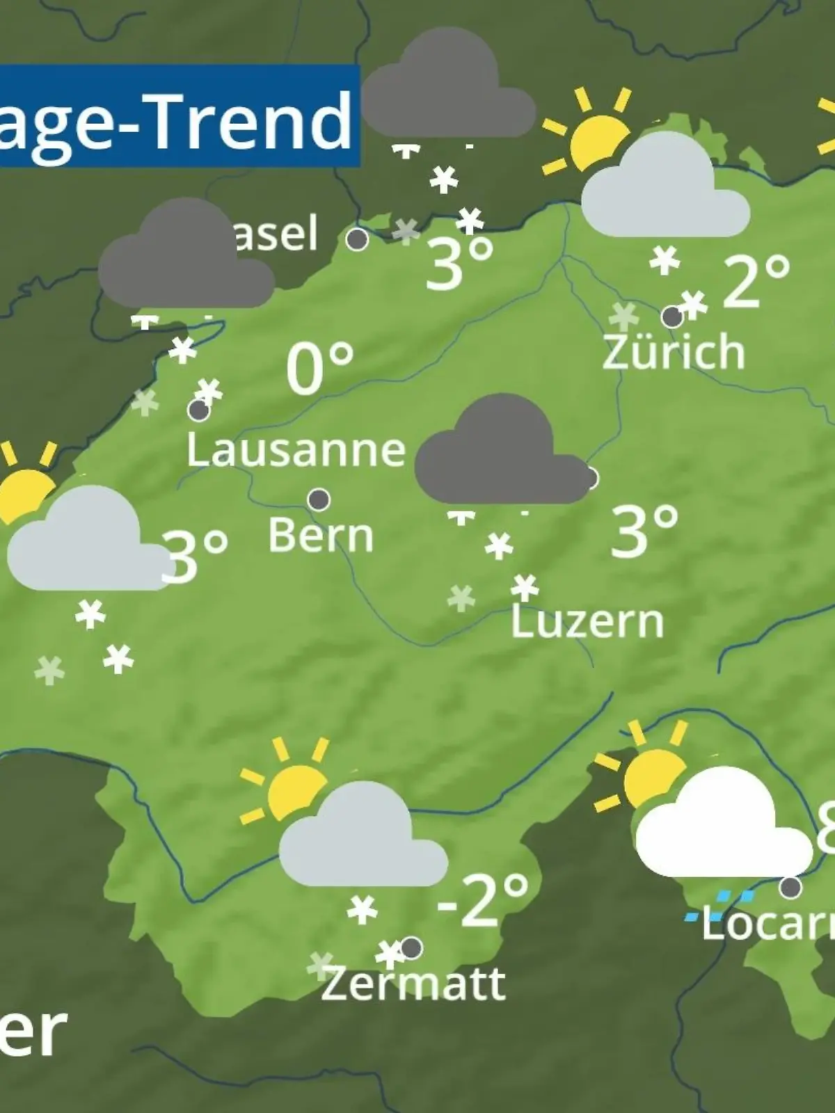 Bild zu: "Schweiz: Wie wird das Wetter?"