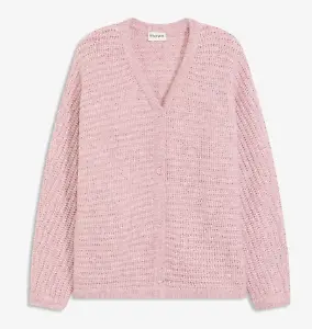 Grobstrickjacke mit Wollanteil