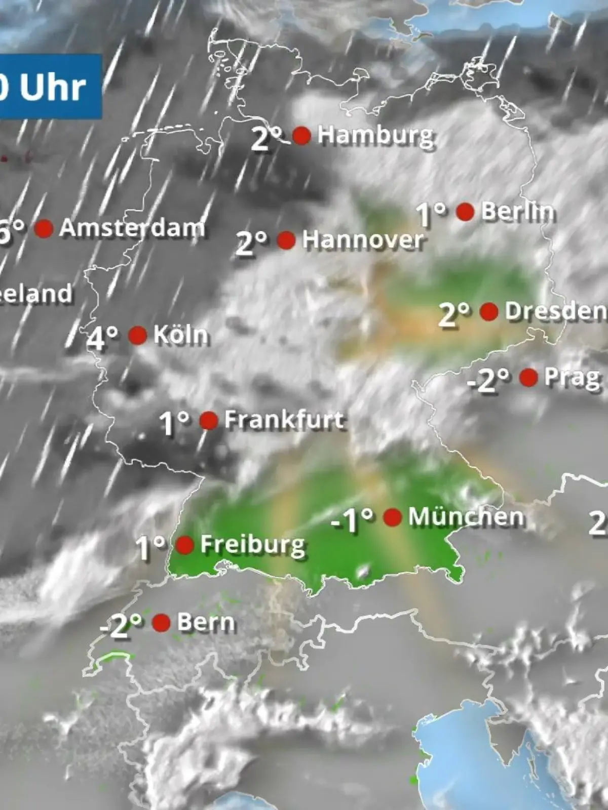 Bild zu: "Aus Regen wird immer mehr Schnee"