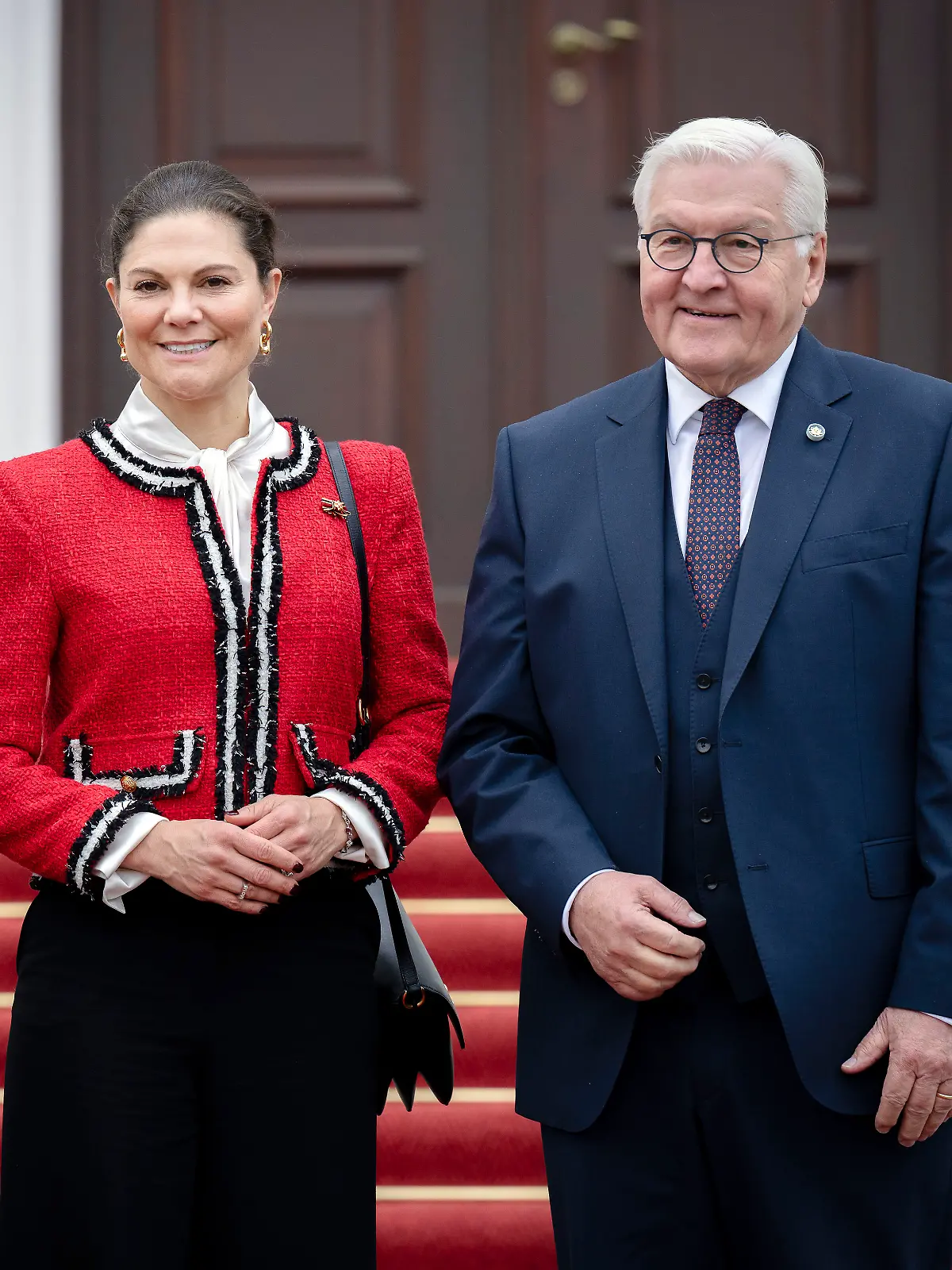 Adel: Kronprinzessin Victoria beim Empfang beim Bundespräsidenten im Schloss Bellevue in Berlin