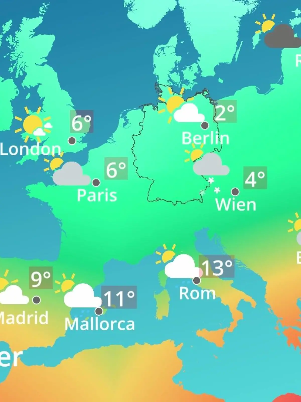 Bild zu: "Europa: Wie wird das Wetter?"