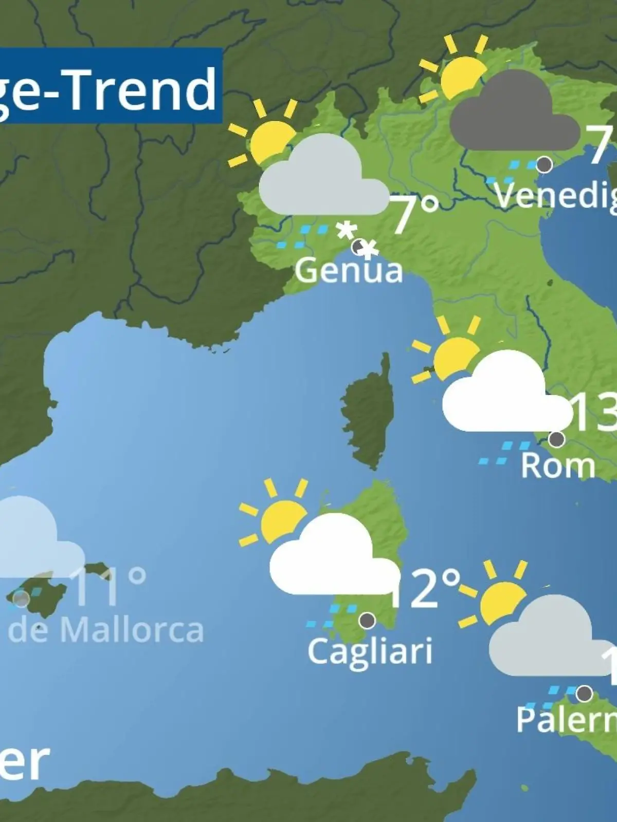 Bild zu: "Italien: Wie wird das Wetter?"