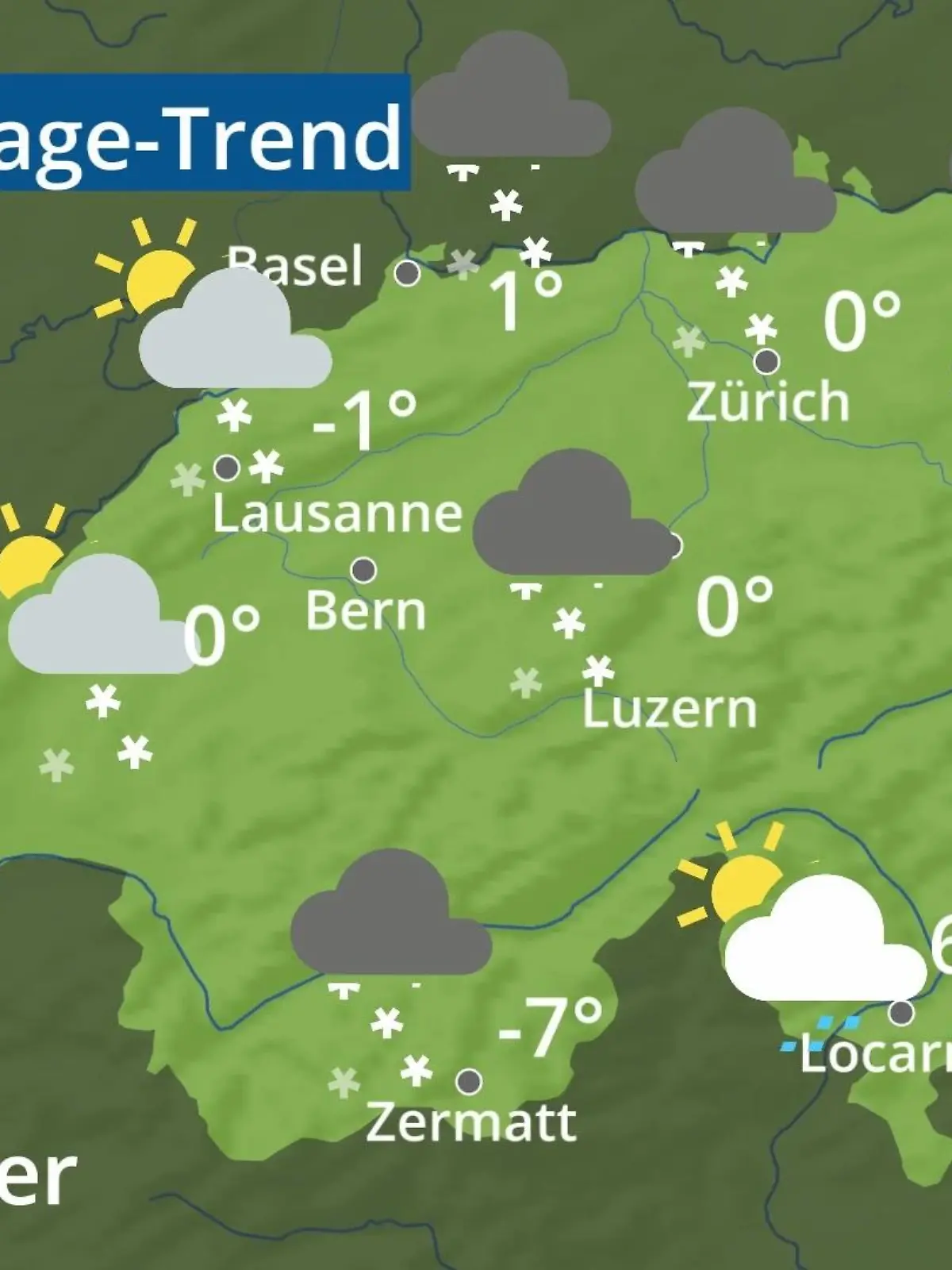 Bild zu: "Schweiz: Wie wird das Wetter?"