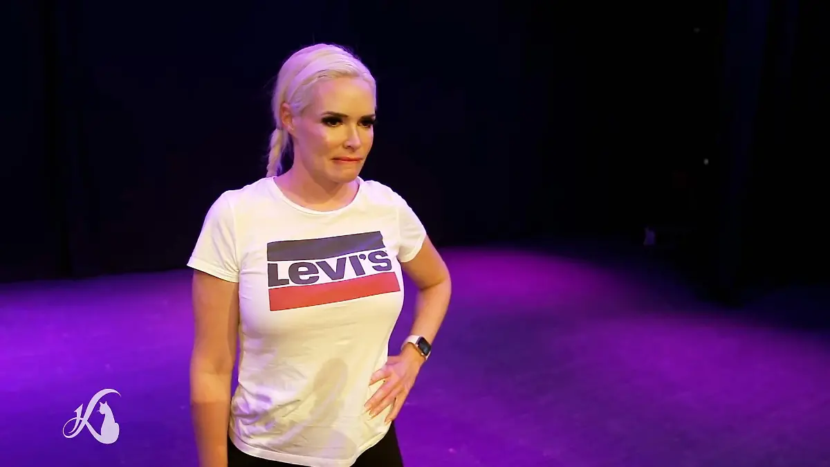 Daniela blockiert vor lauter Enttäuschung Frust im Training