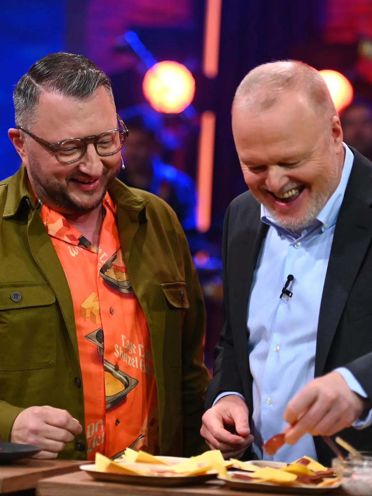 Sebastian Lege (li.) und Stefan Raab bei „Die Stefan Raab Show”.