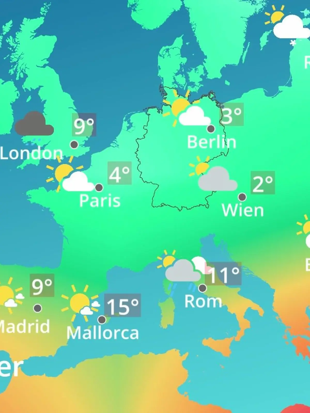 Bild zu: "Europa: Wie wird das Wetter?"