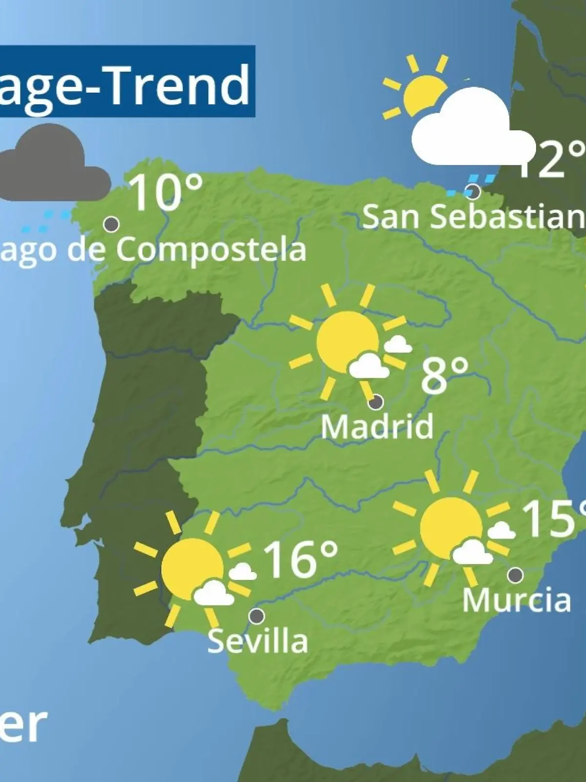 Bild zu: "Spanien: Wie wird das Wetter?"
