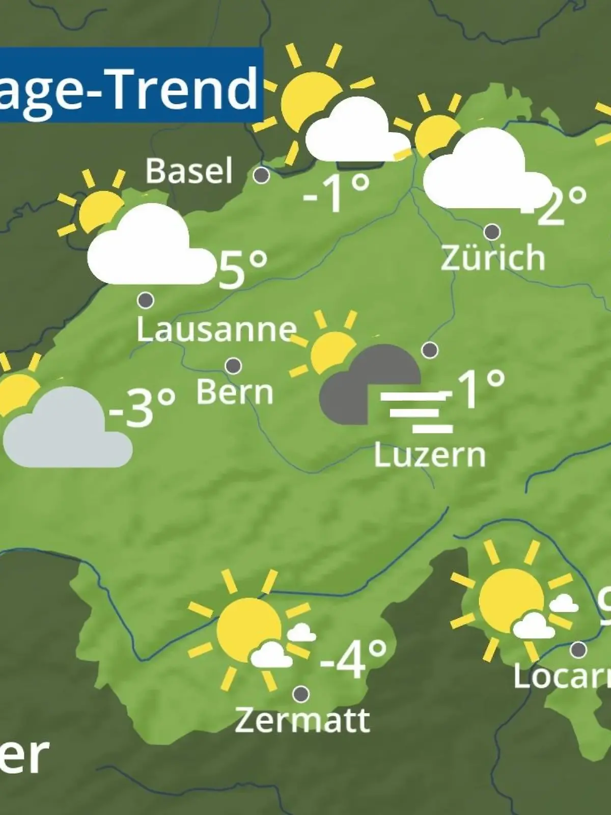 Bild zu: "Schweiz: Wie wird das Wetter?"