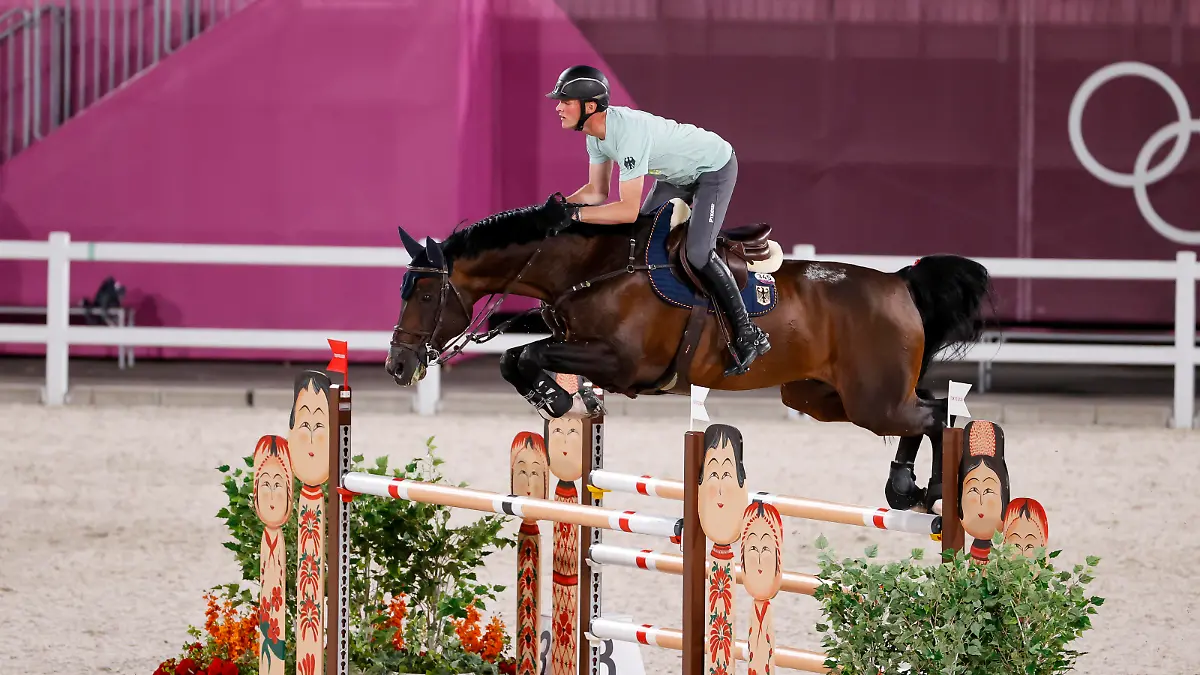 TOKYO - Olympische Spiele / Olympic Games, Olympische Spiele, Olympia, OS 2021, TOKYO - Olympische Spiele / Olympic Games 2021 TEBBEL Maurice GER, Don Diarado Training Springen / Jumping Tokio, Equestrian Park 01. August 2021 - *** TOKYO Olympic Games Olympic Games 2021, TOKYO Olympic Games Olympic Games 2021 TEBBEL Maurice GER , Don Diarado Training Jumping Tokyo, Equestrian Park 01 August 2021