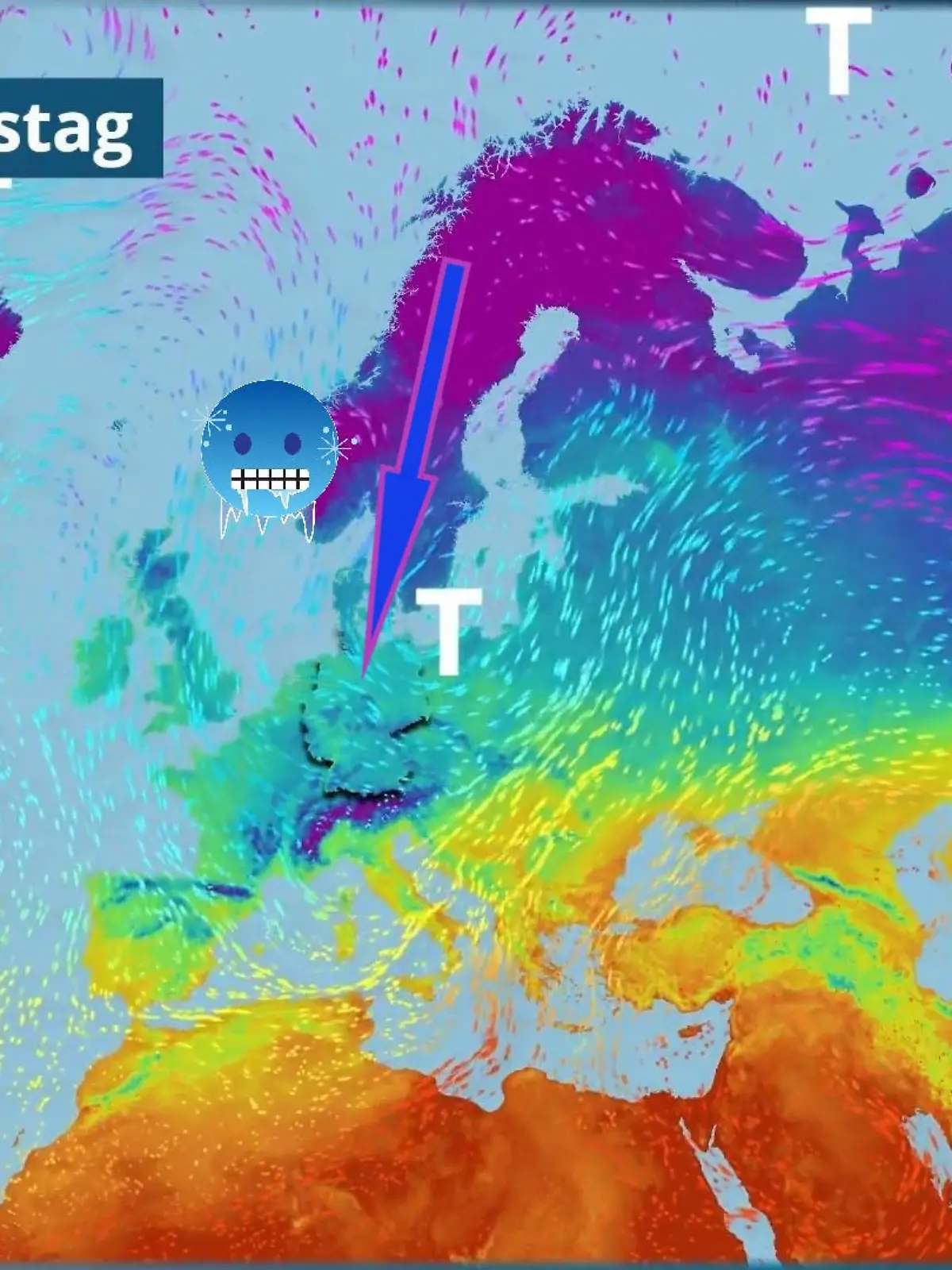 Bild zu: "Kalte Luft kommt weit in den Süden Europas voran"