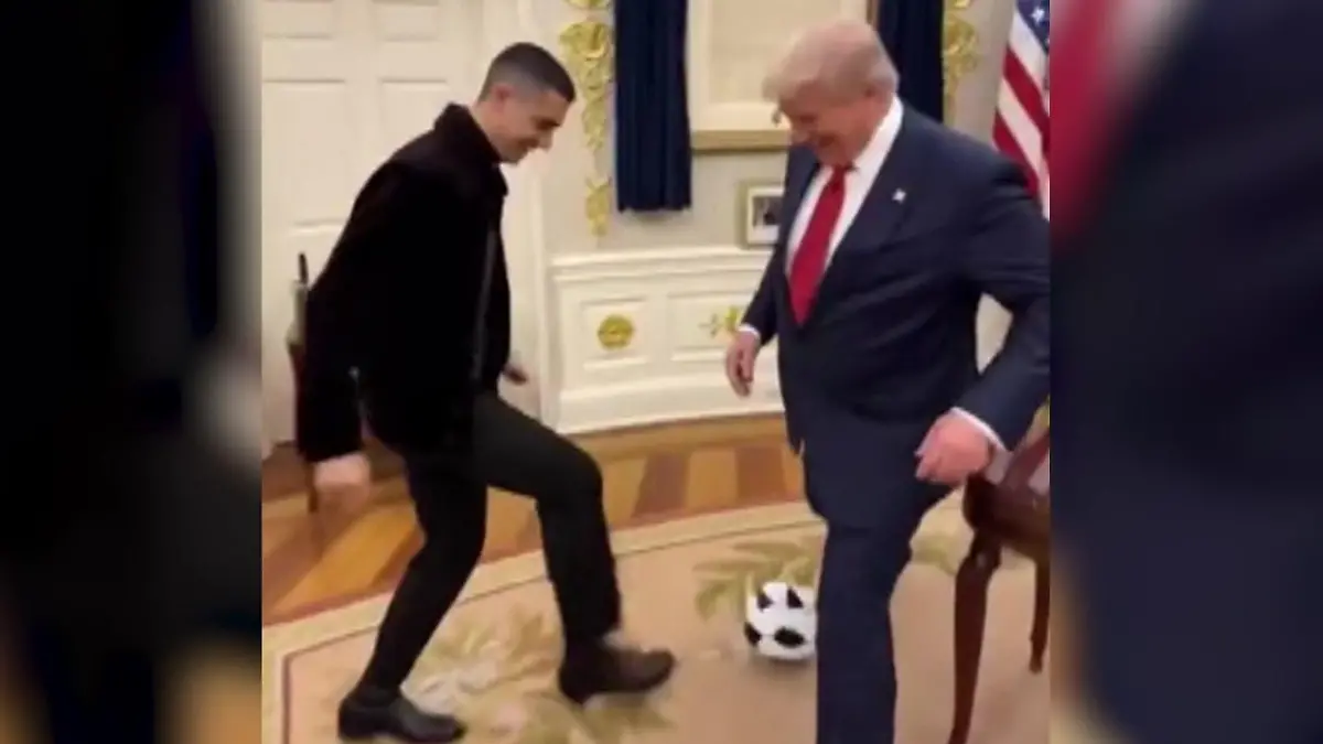 Fußball mit Ronaldo im Oval Office? Trump schockt mit diesem Fake-Video Dafür gibt's die Rote Karte!