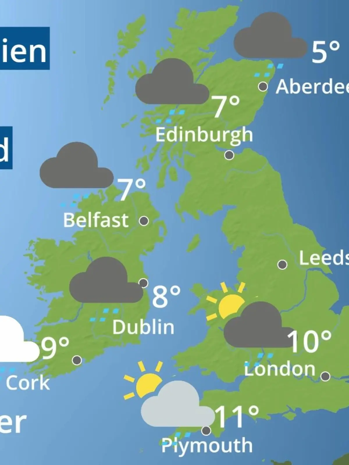 Bild zu: "England, Schottland, Wales: Wie wird das Wetter?"