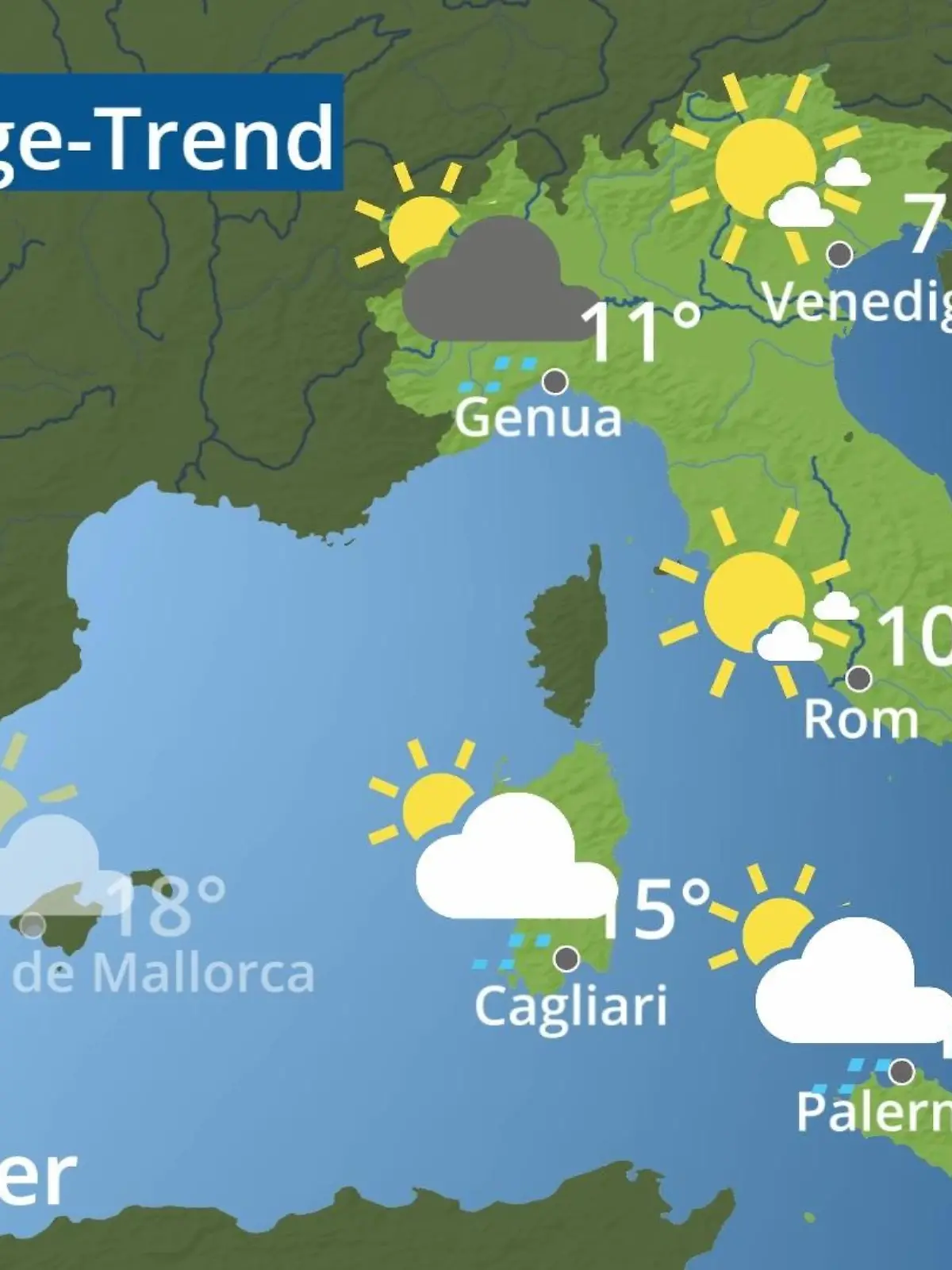 Bild zu: "Italien: Wie wird das Wetter?"