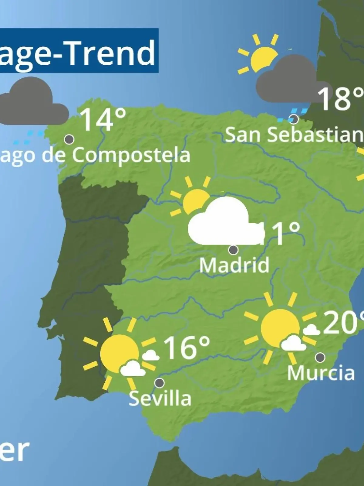 Bild zu: "Spanien: Wie wird das Wetter?"
