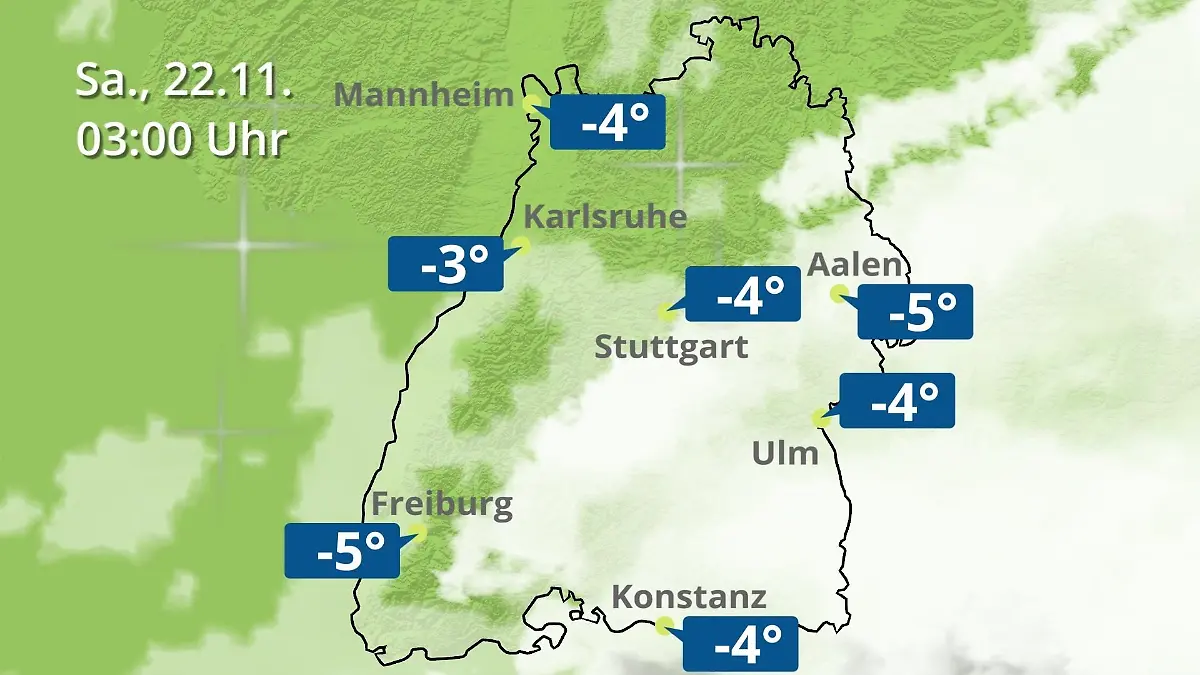 Baden-Württemberg: Wie wird das Wetter? Regen- und Wolkenfilm für Stuttgart, Mannheim und Karlsruhe