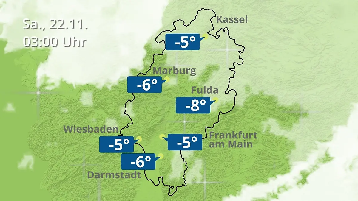 Hessen: Wie wird das Wetter? Regen- und Wolkenfilm für Frankfurt am Main und Wiesbaden