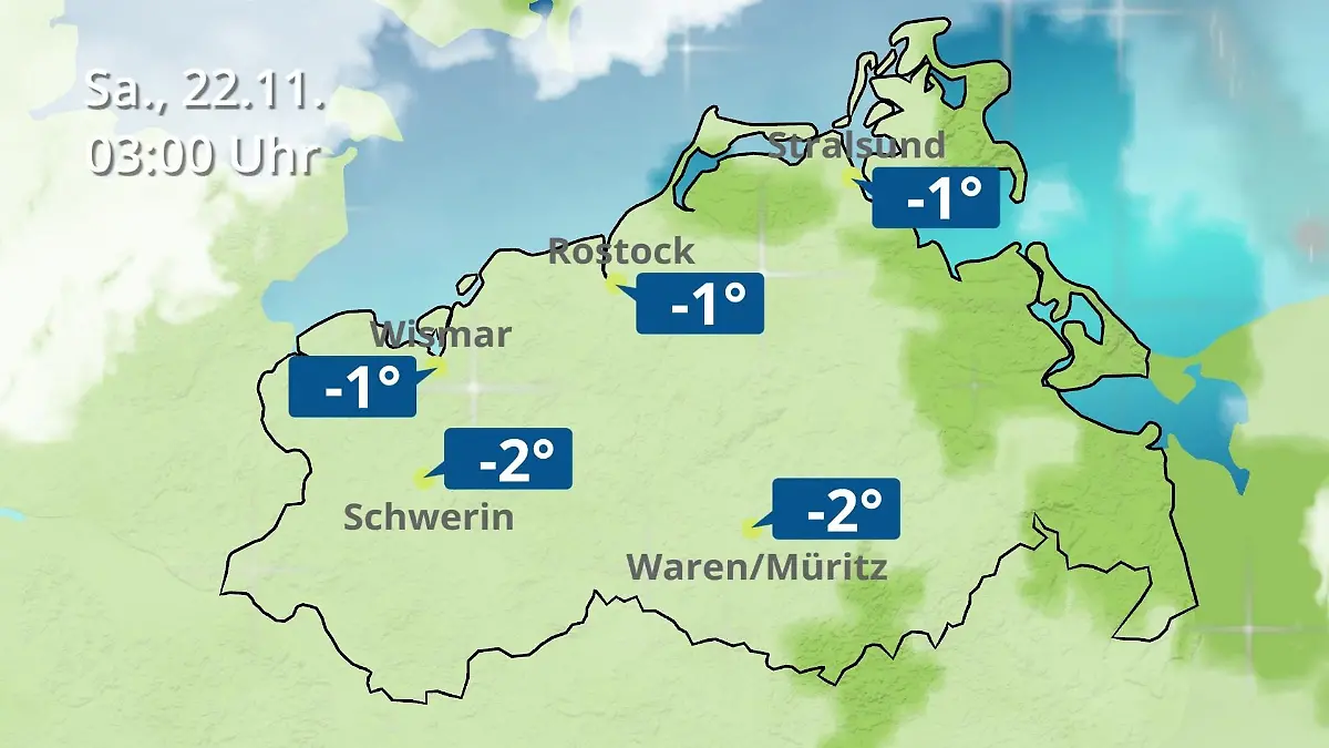 Mecklenburg-Vorpommern: Wie wird das Wetter? Regen- und Wolkenfilm für Rostock, Rügen und die Ostseeküste