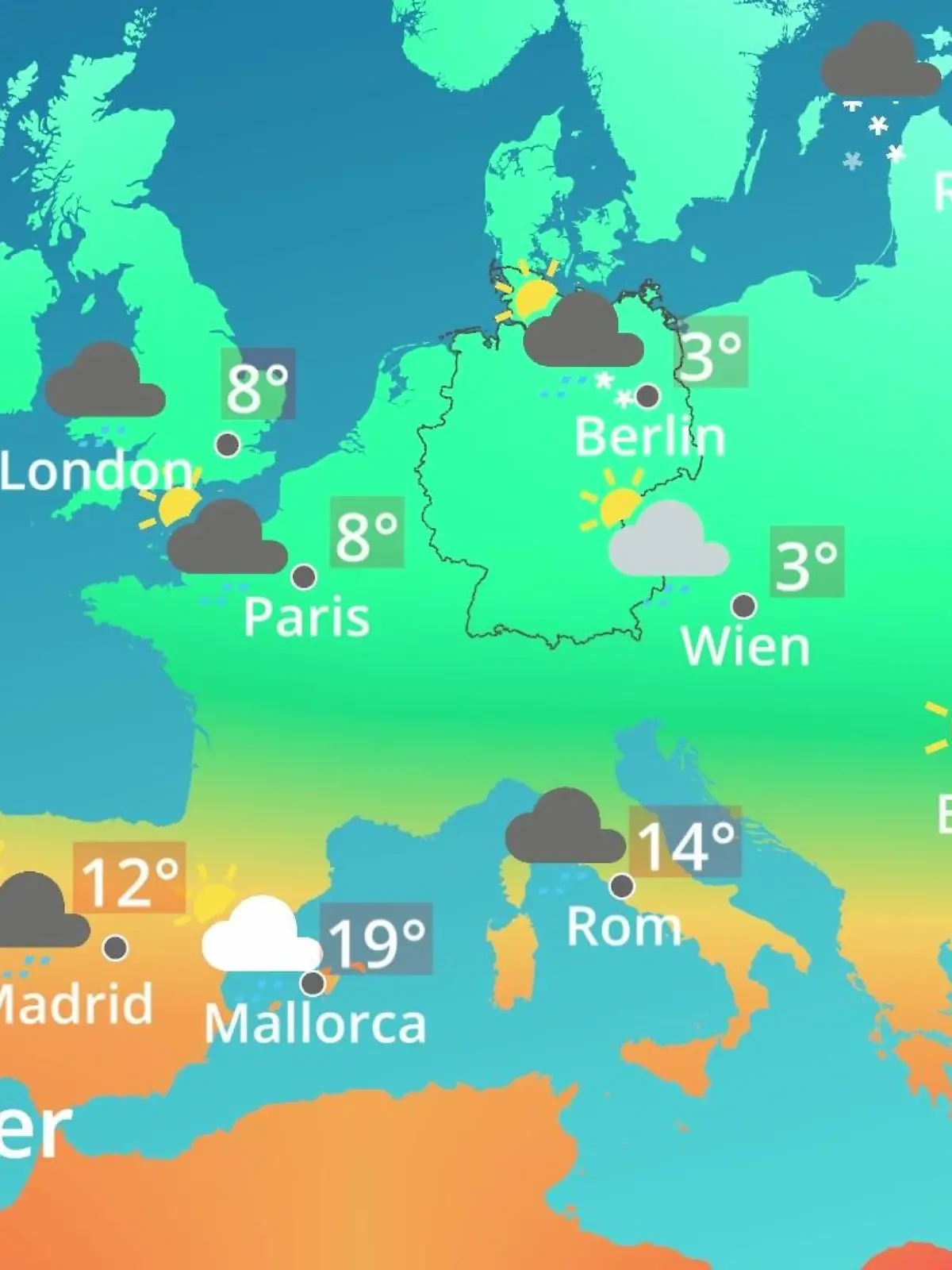 Bild zu: "Europa: Wie wird das Wetter?"
