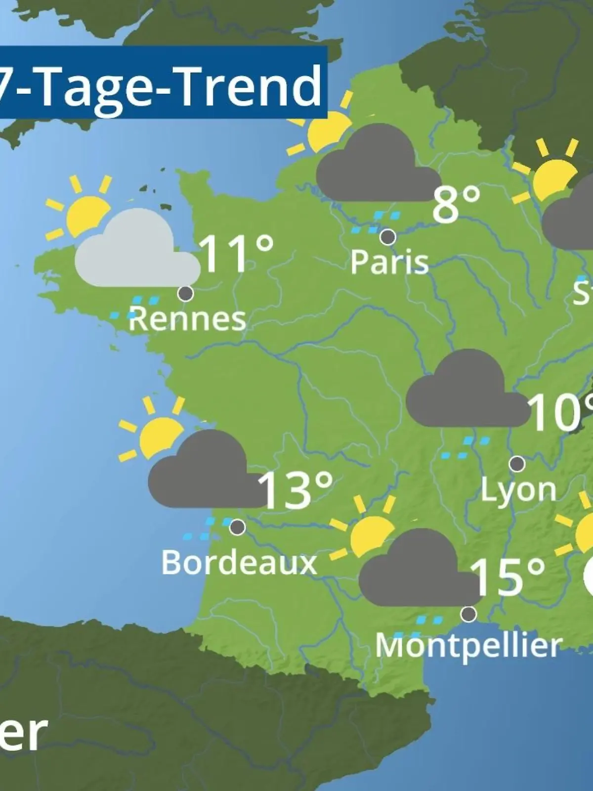 Bild zu: "Frankreich: Wie wird das Wetter?"