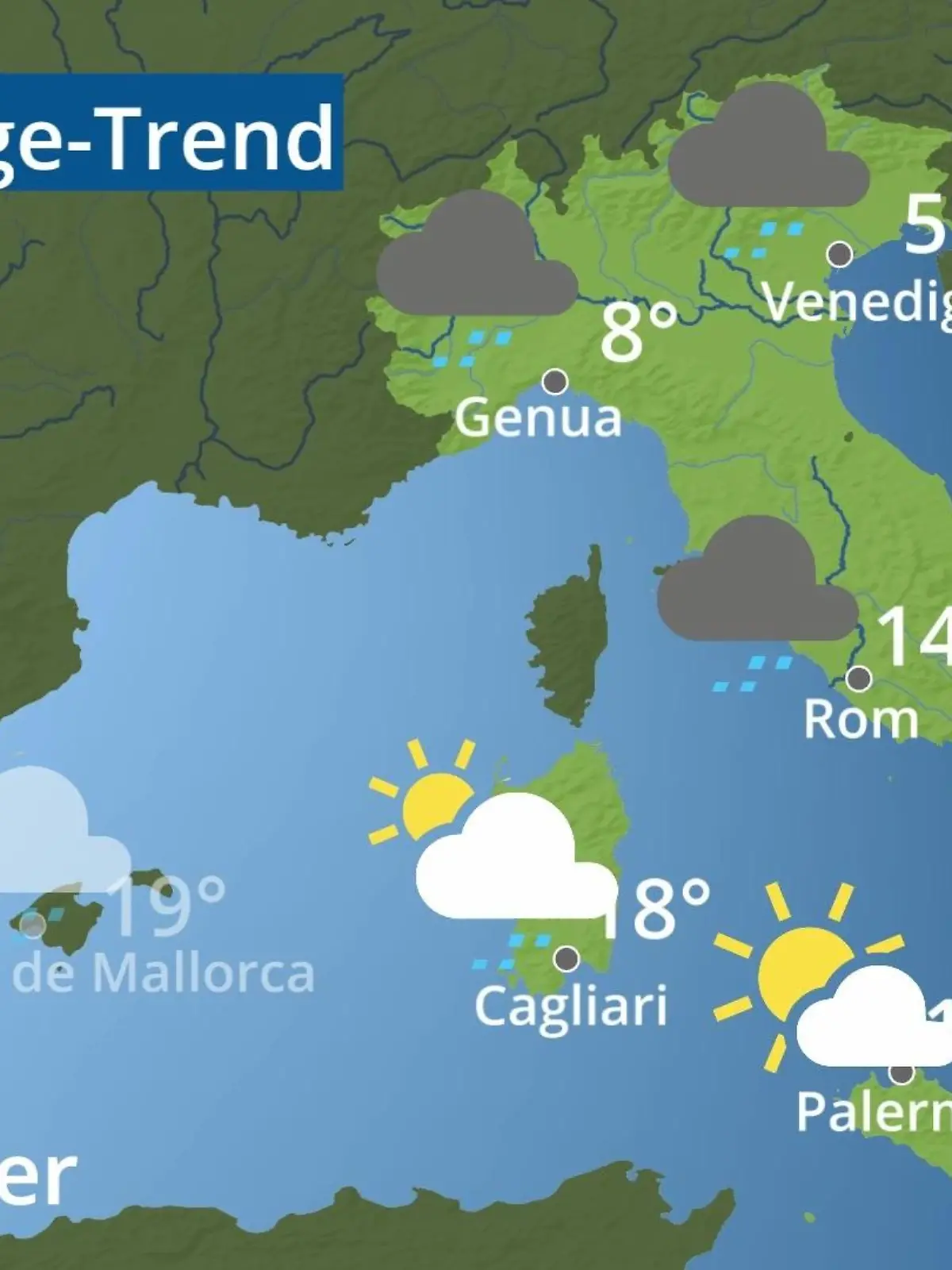 Bild zu: "Italien: Wie wird das Wetter?"