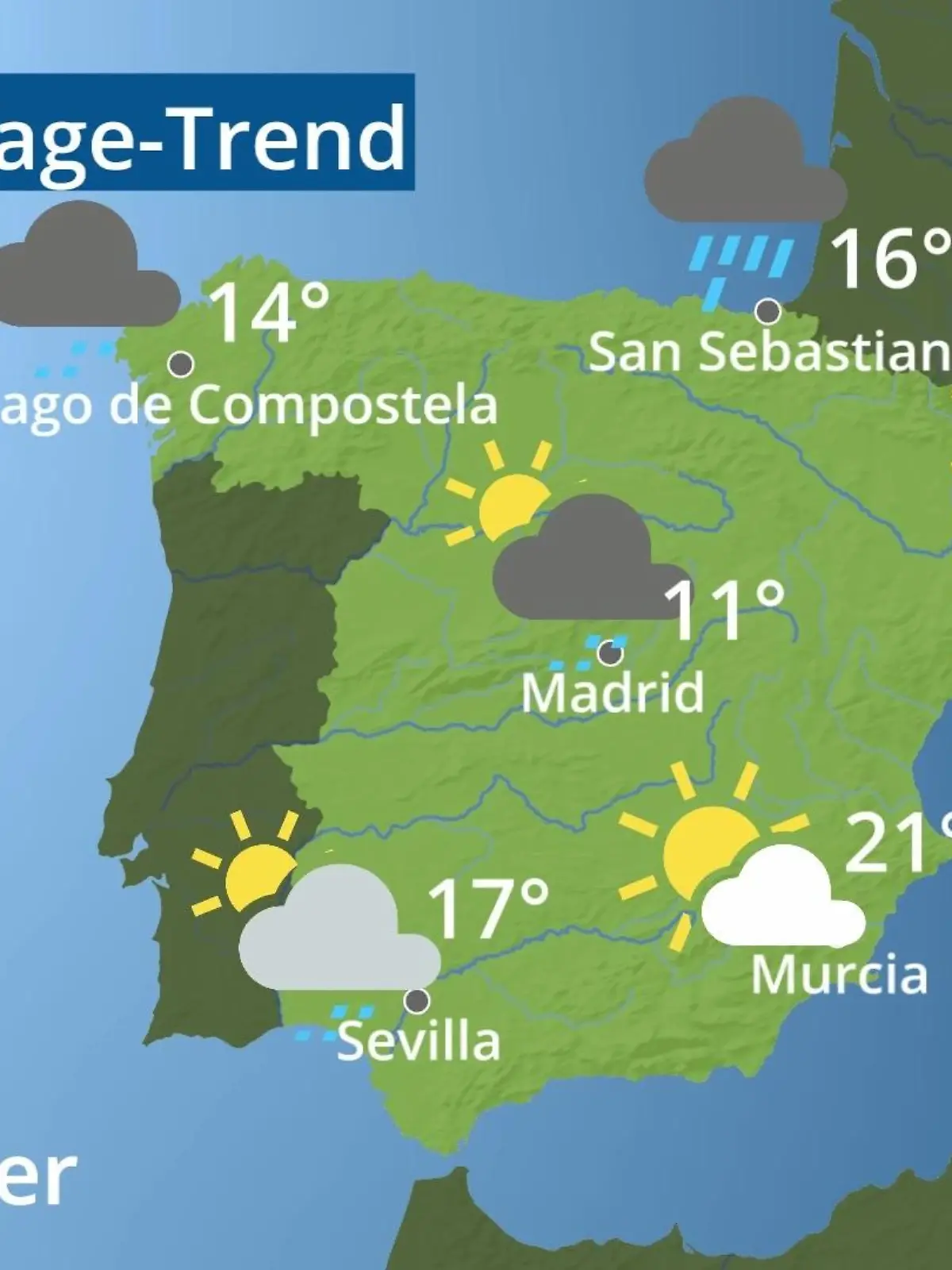 Bild zu: "Spanien: Wie wird das Wetter?"