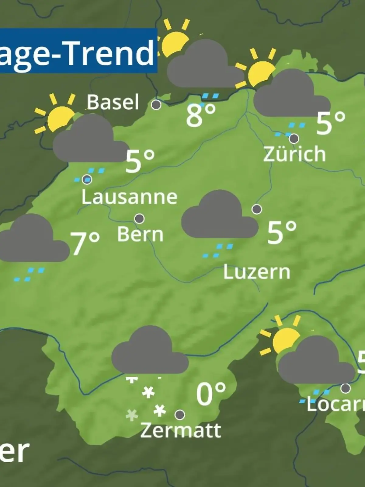 Bild zu: "Schweiz: Wie wird das Wetter?"