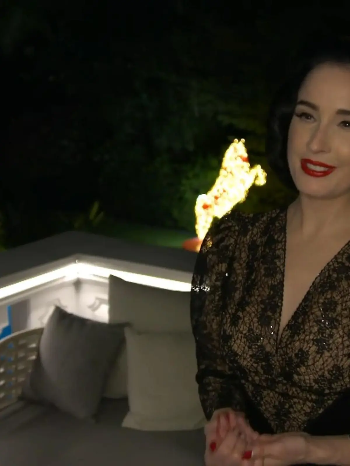 Dita Von Teese ist zum ersten Mal auf Mallorca.