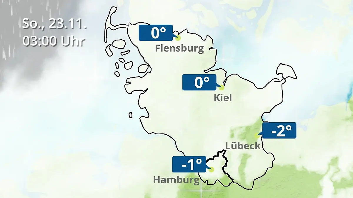 Hamburg, Schleswig-Holstein: Wie wird das Wetter? Regen- und Wolkenfilm für die Nordsee- und Ostseeküste