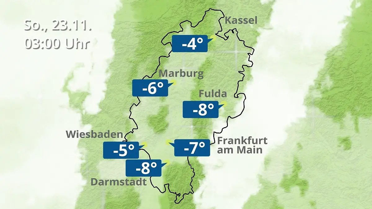 Hessen: Wie wird das Wetter? Regen- und Wolkenfilm für Frankfurt am Main und Wiesbaden